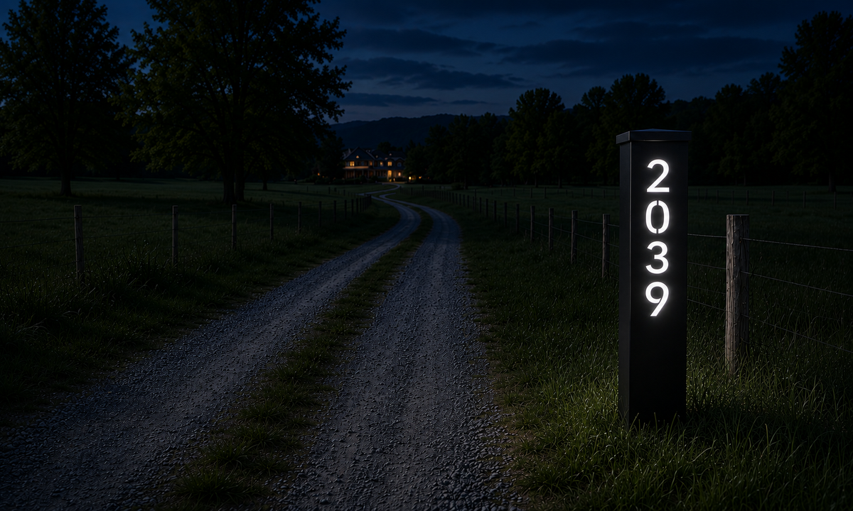 Monolith America illuminated address pillar